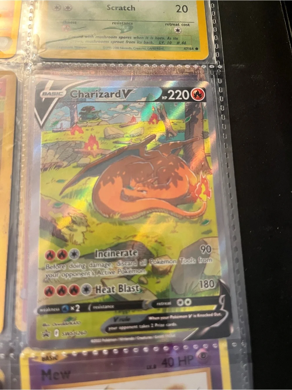 Charizard V Holographic Pokémon Card - Orange & Green